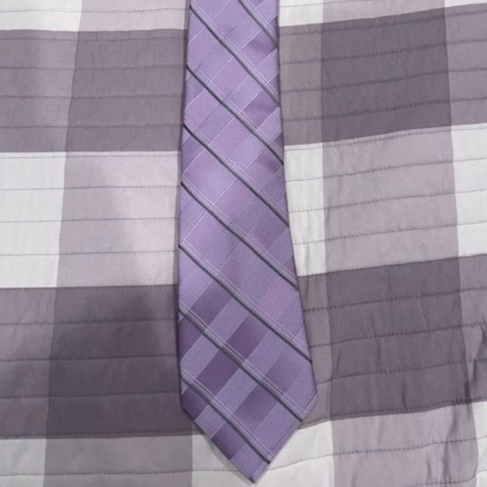 Fumagalli Purple & Grey Dress Tie